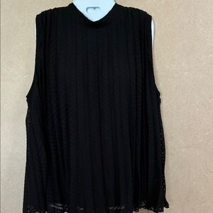 Beautiful ASOS Black Sleeveless Pleated Blouse